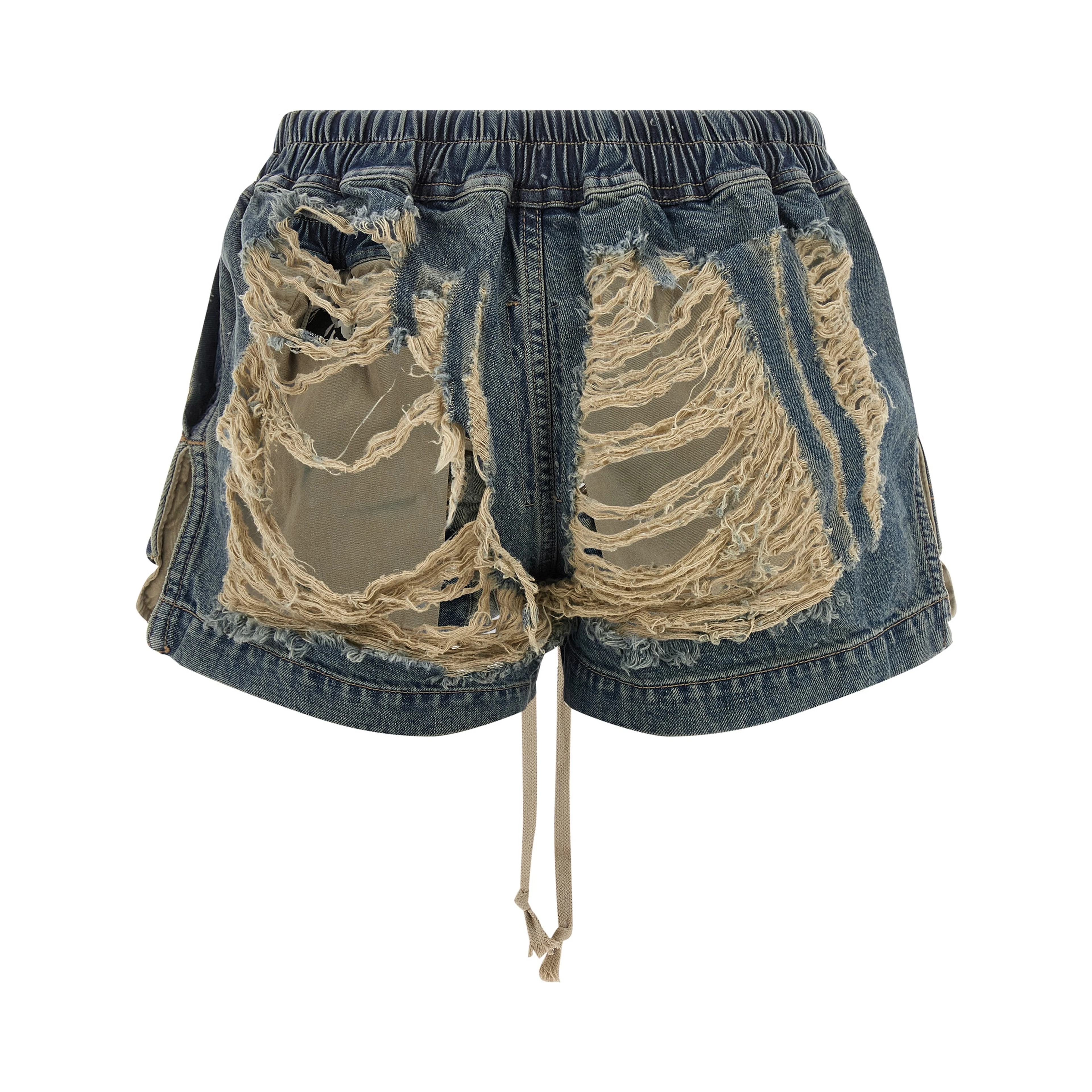 Blue Cotton Bermuda Shorts