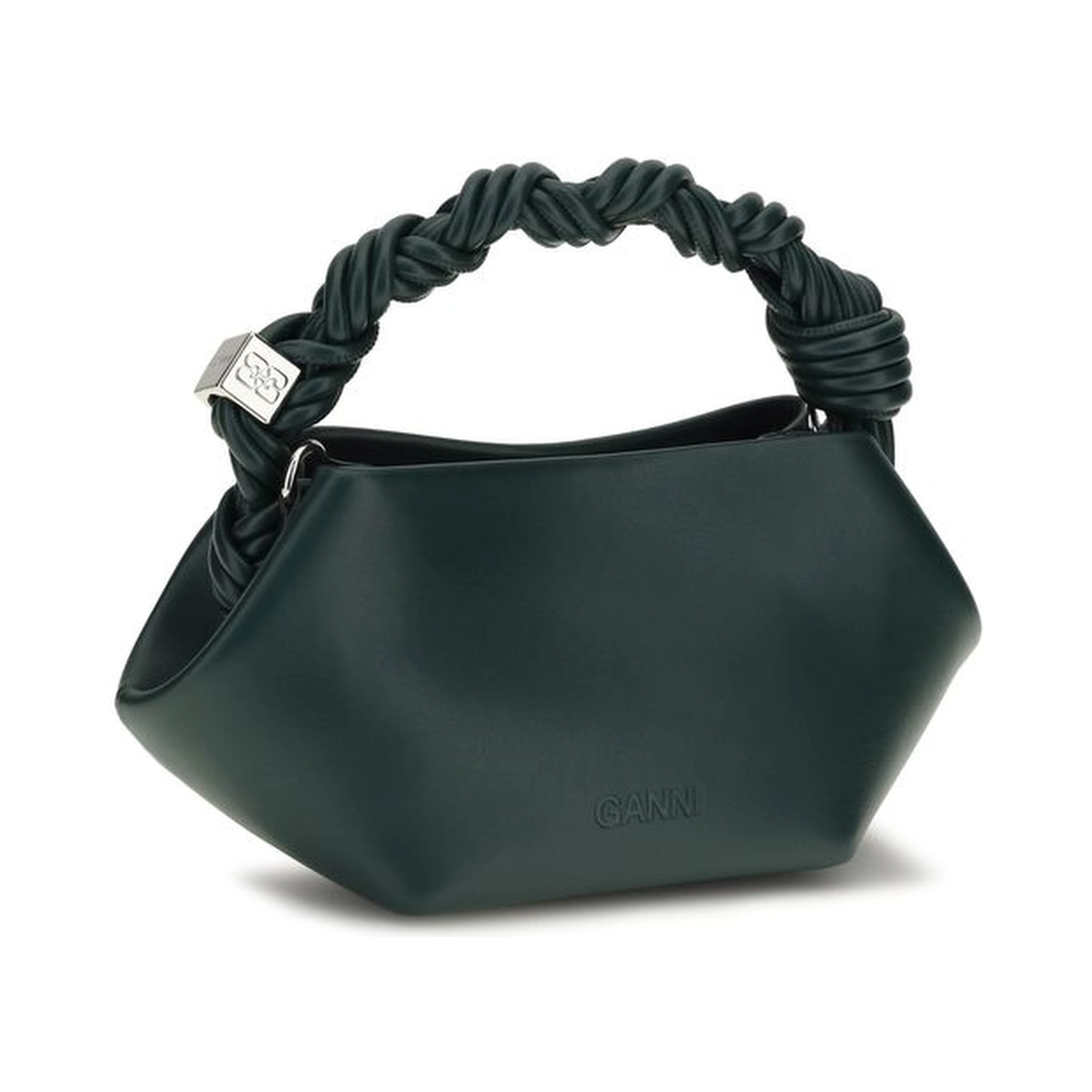 Bicolor Recycled Leather Shoulder Bag