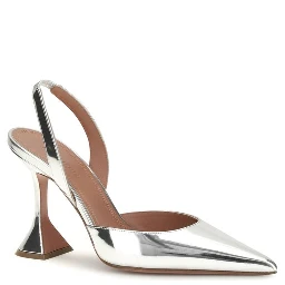 Silver Calf Leather Bos Taurus High Heel Pumps