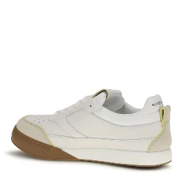 White Calf Leather Bos Taurus Low Top Sneakers
