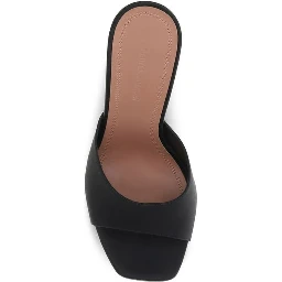 Black Calf Leather Bos Taurus Platform Sandals