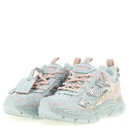 Blue Polyethylene Athletic Sneakers