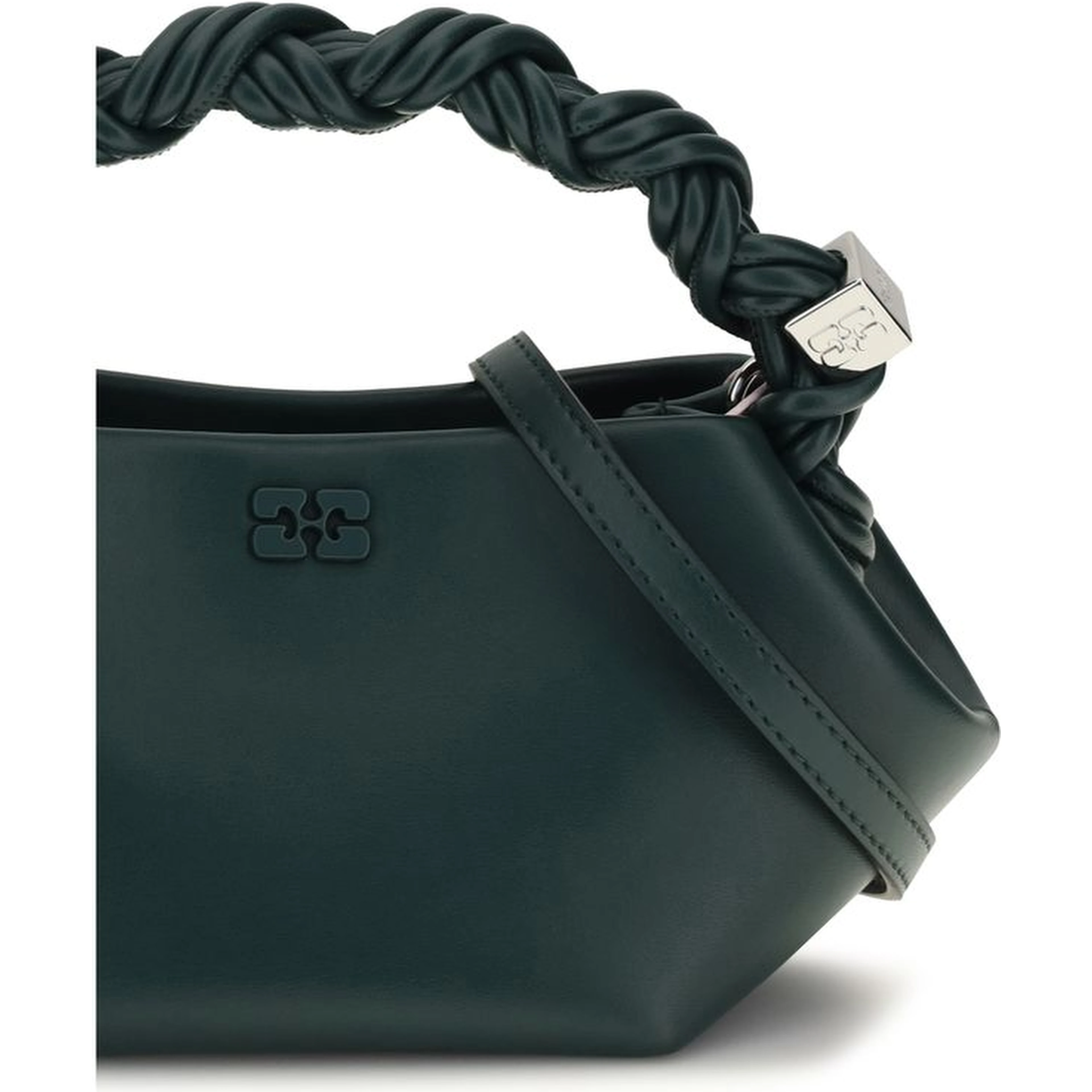 Bicolor Recycled Leather Shoulder Bag