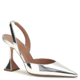 Silver Calf Leather Bos Taurus High Heel Pumps