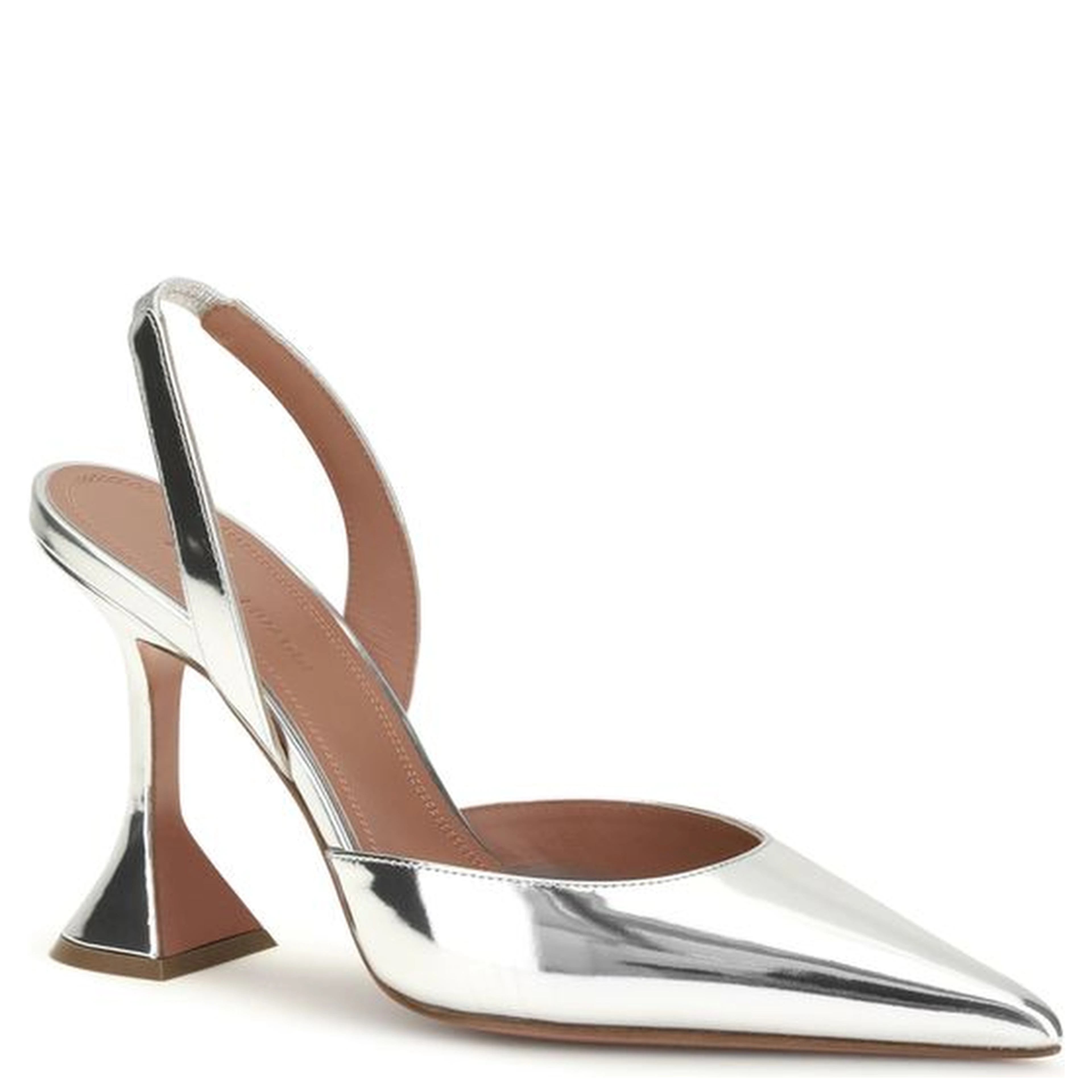 Silver Calf Leather Bos Taurus High Heel Pumps
