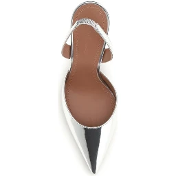 Silver Calf Leather Bos Taurus High Heel Pumps