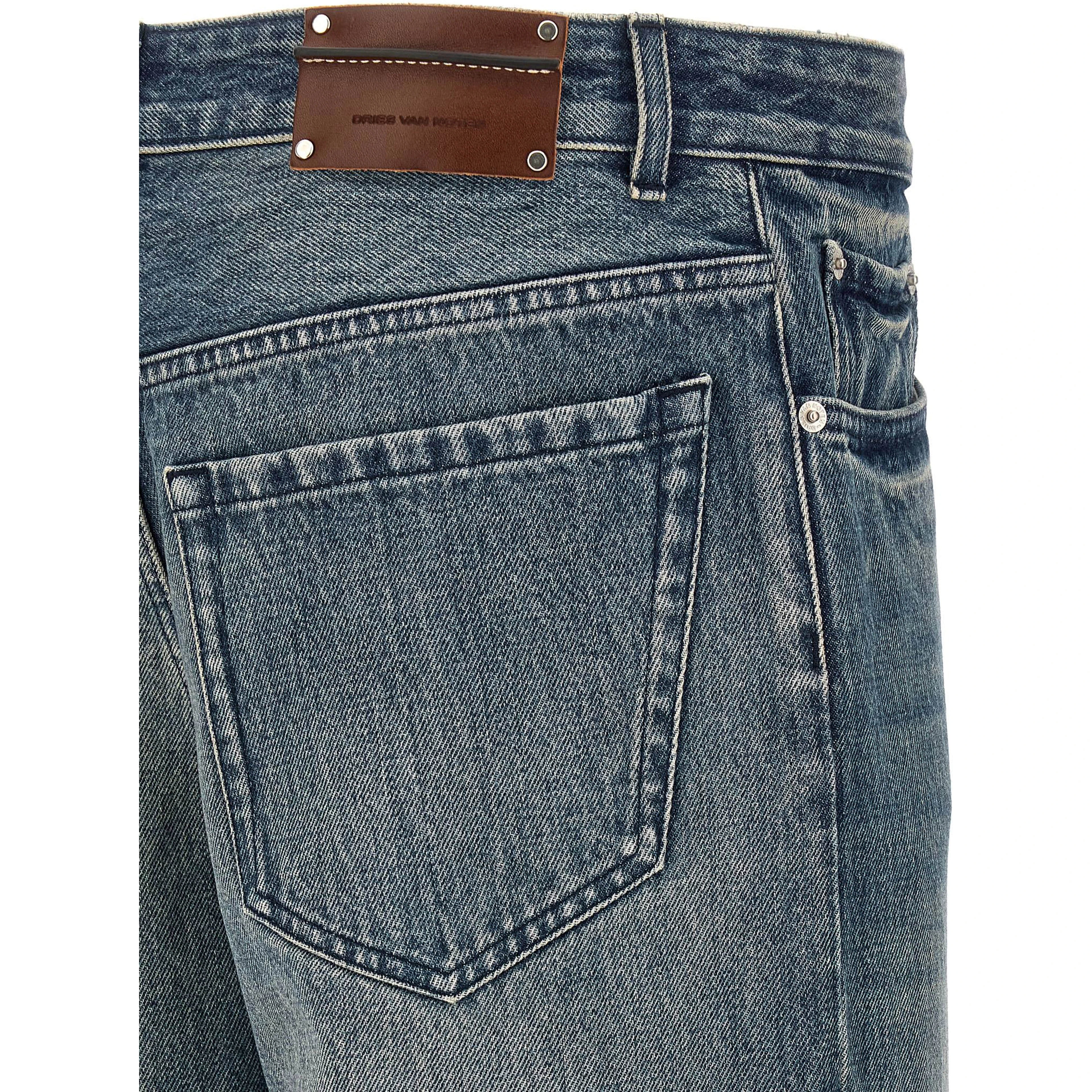 Blue Cotton Relaxed Fit Jeans