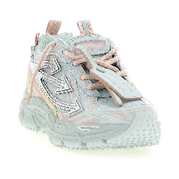 Blue Polyethylene Athletic Sneakers