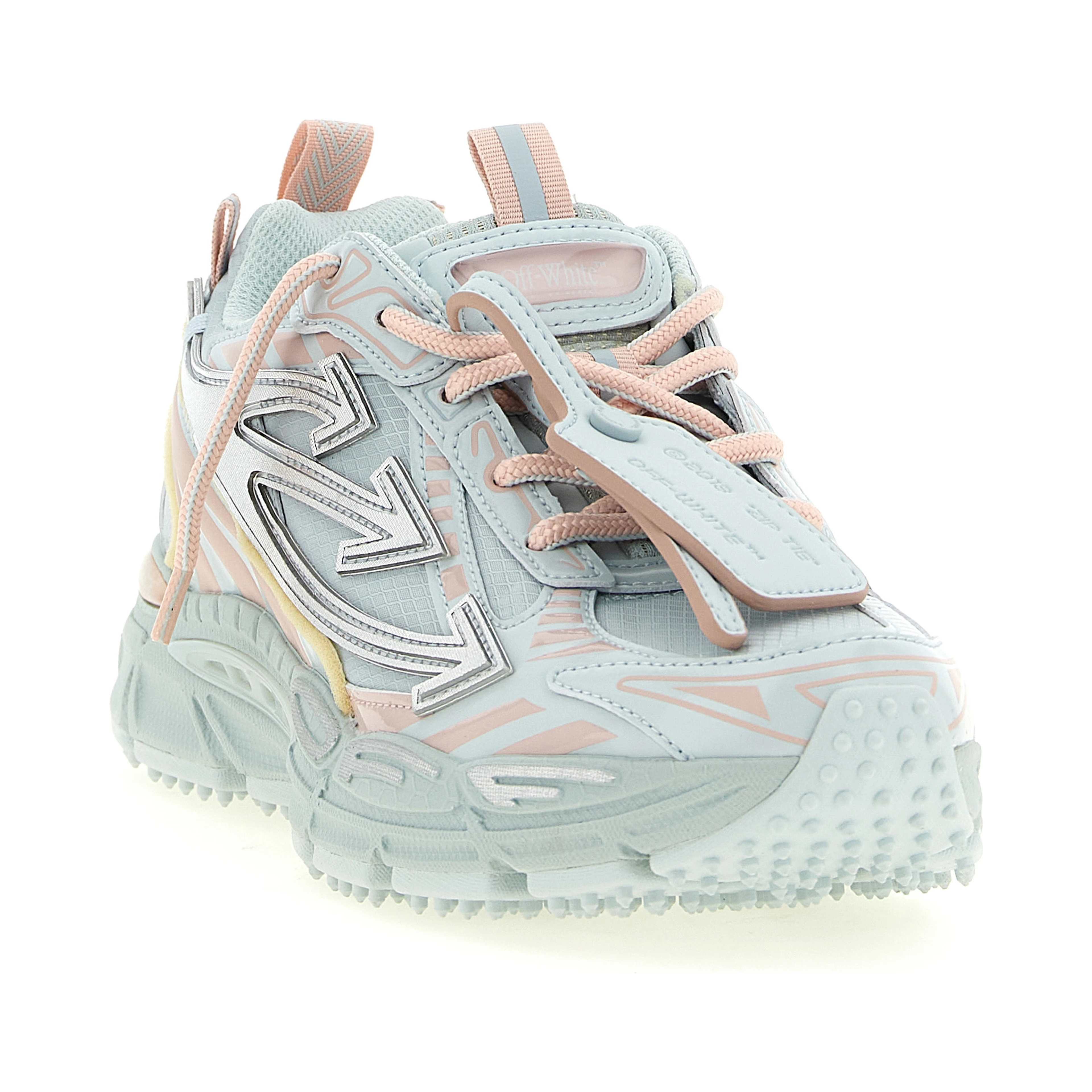 Blue Polyethylene Athletic Sneakers