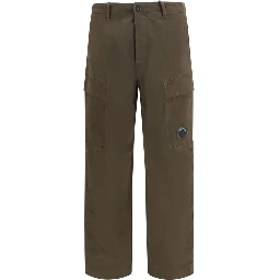 Bicolor Cotton Cargo Pants