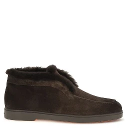 Brown Calf Leather Bos Taurus Ankle Boots