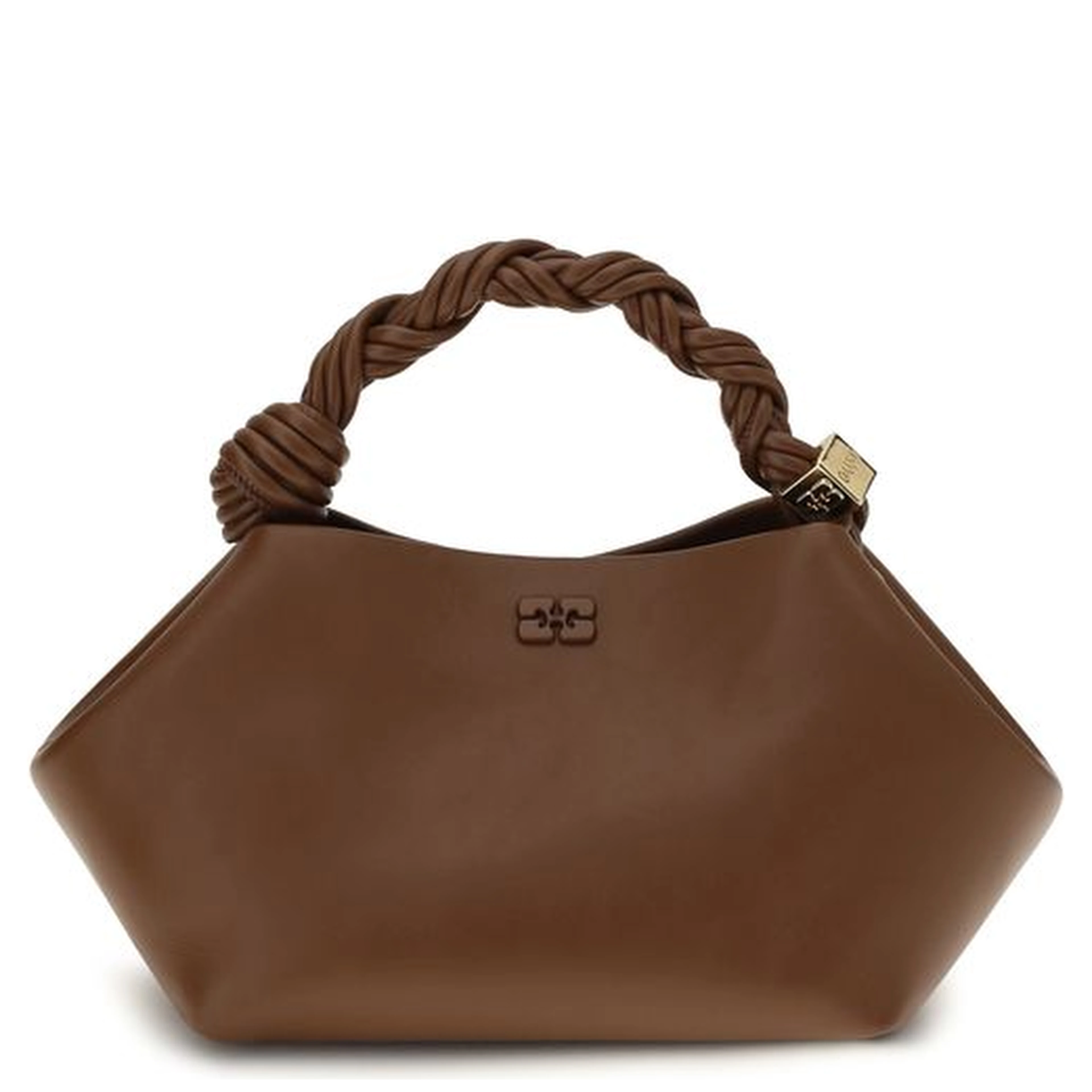 Brown Recycled Leather Shoulder Bag