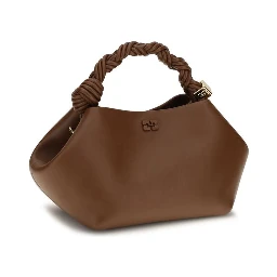 Brown Recycled Leather Shoulder Bag
