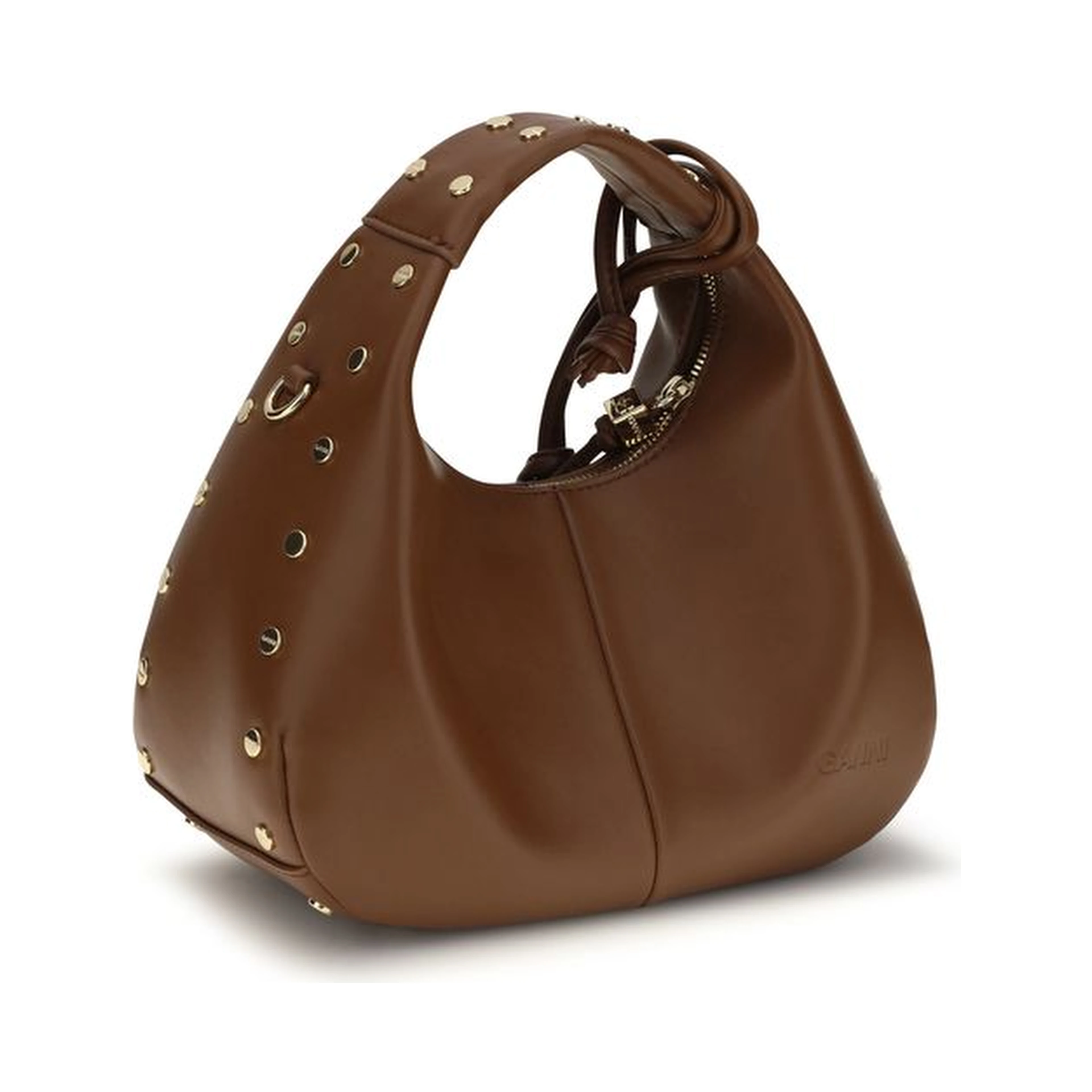 Brown Recycled Leather Shoulder Bag