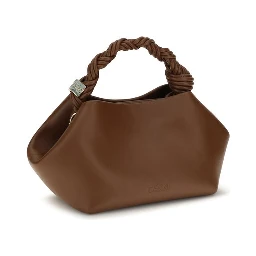 Brown Recycled Leather Shoulder Bag