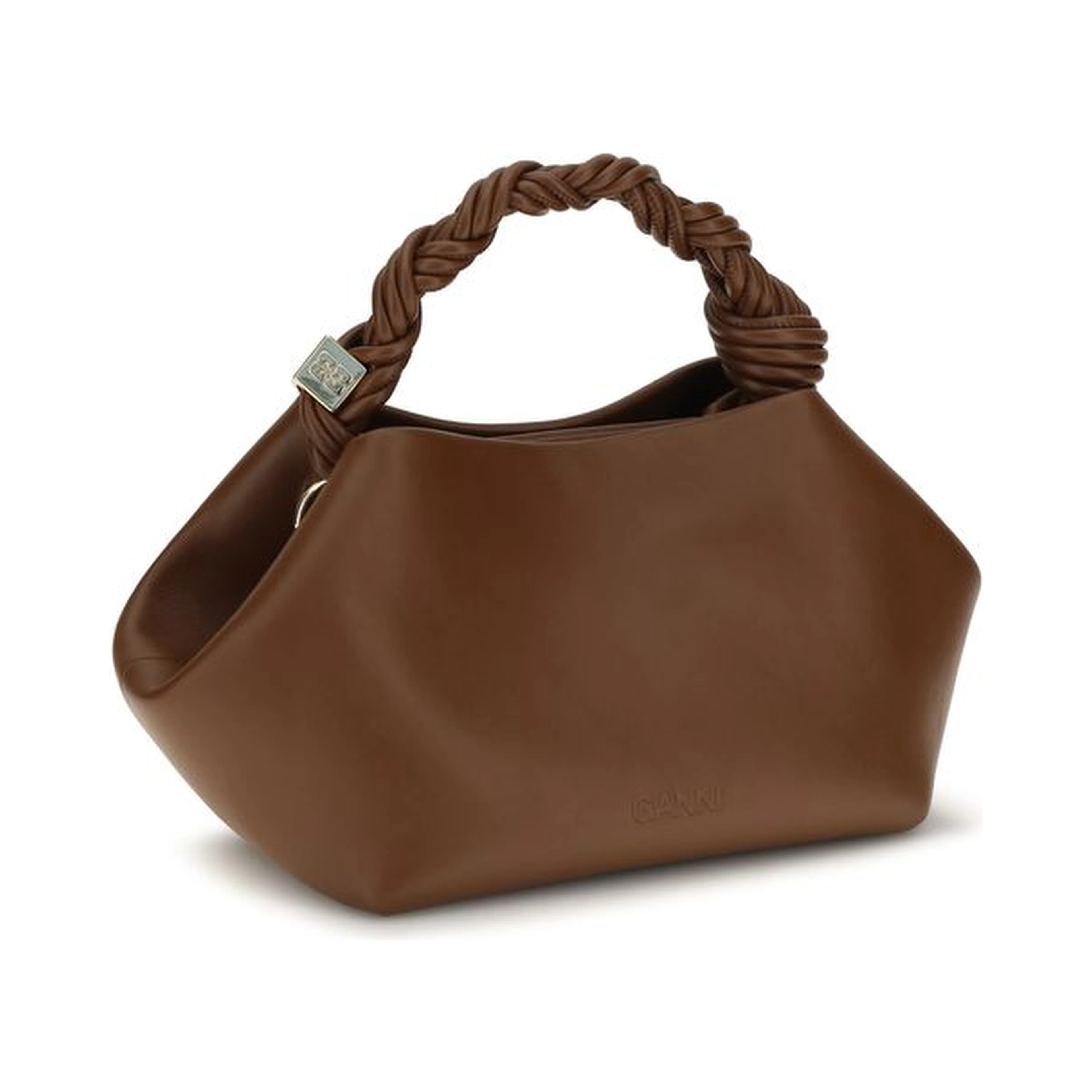 Brown Recycled Leather Shoulder Bag