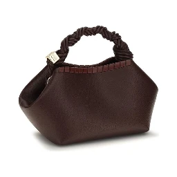 Brown Recycled Leather Shoulder Bag