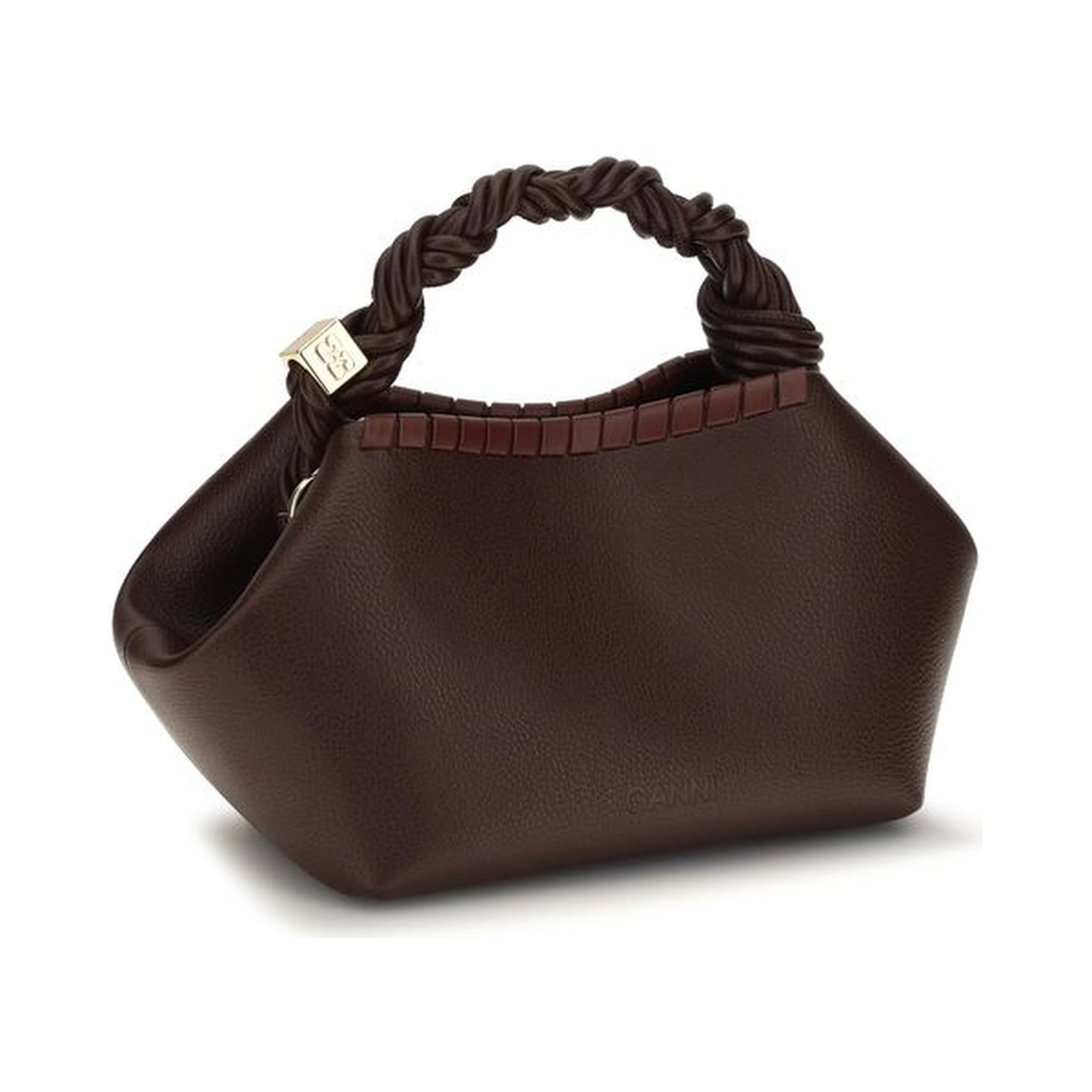 Brown Recycled Leather Shoulder Bag