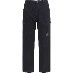 Black Cotton Cargo Pants