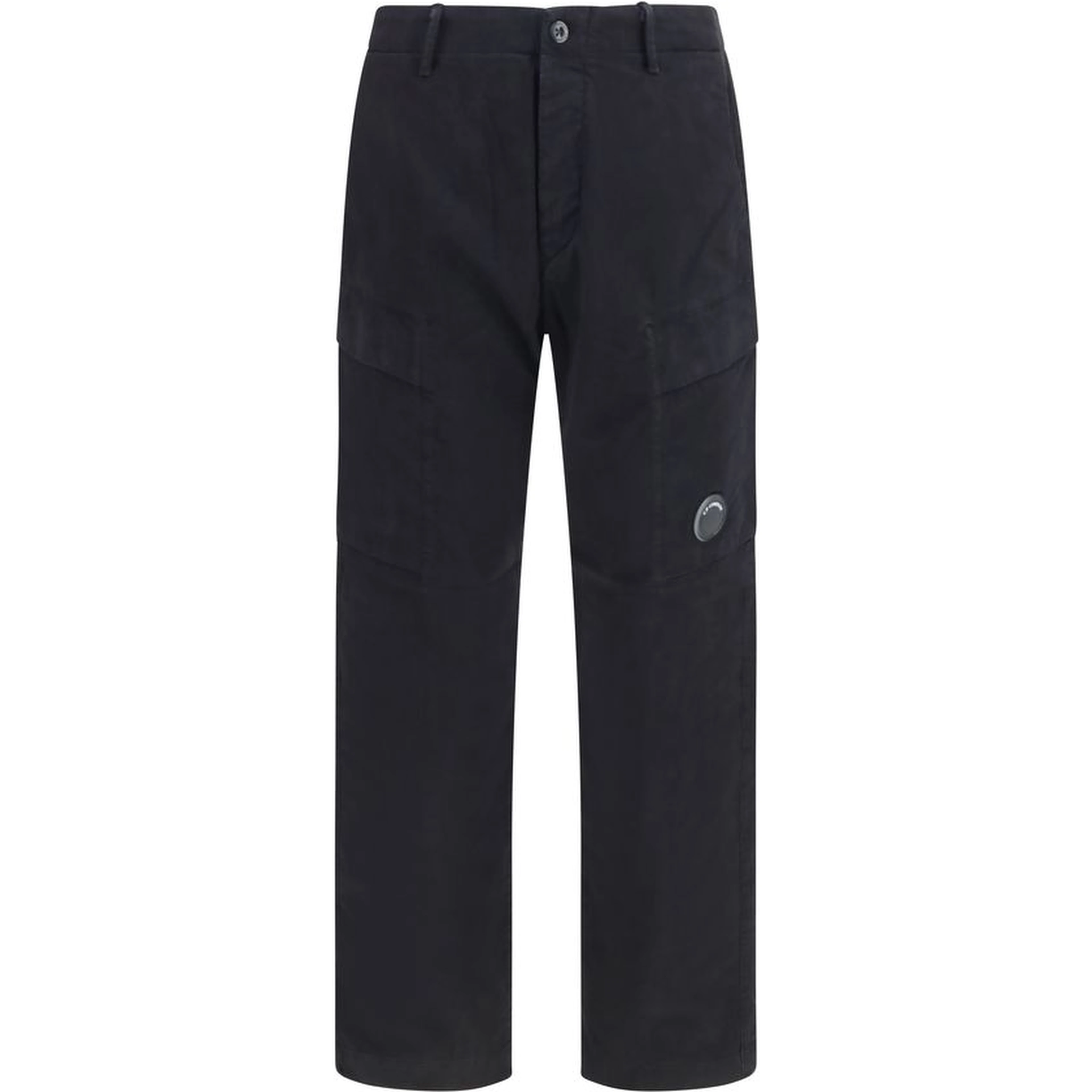Black Cotton Cargo Pants