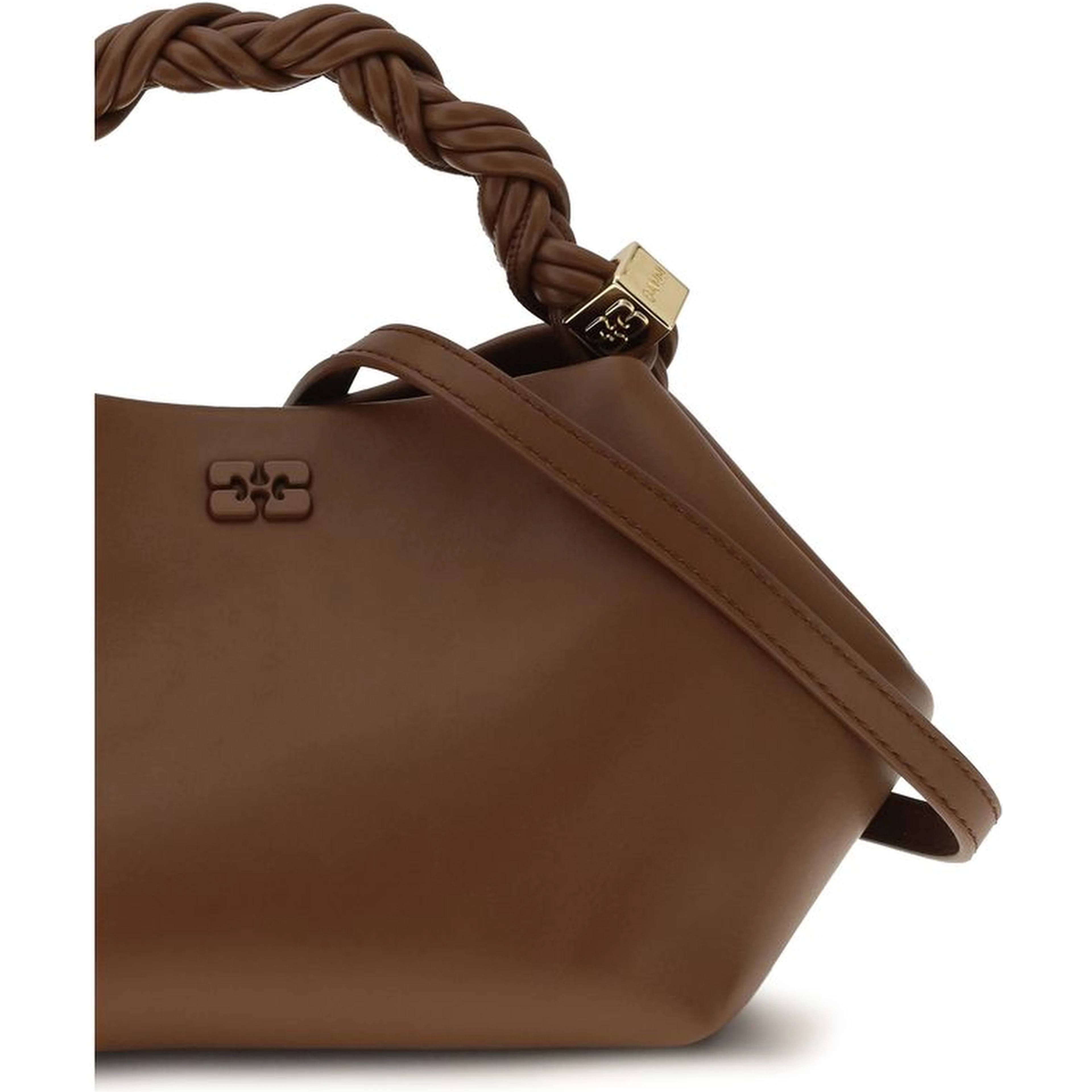 Brown Recycled Leather Shoulder Bag