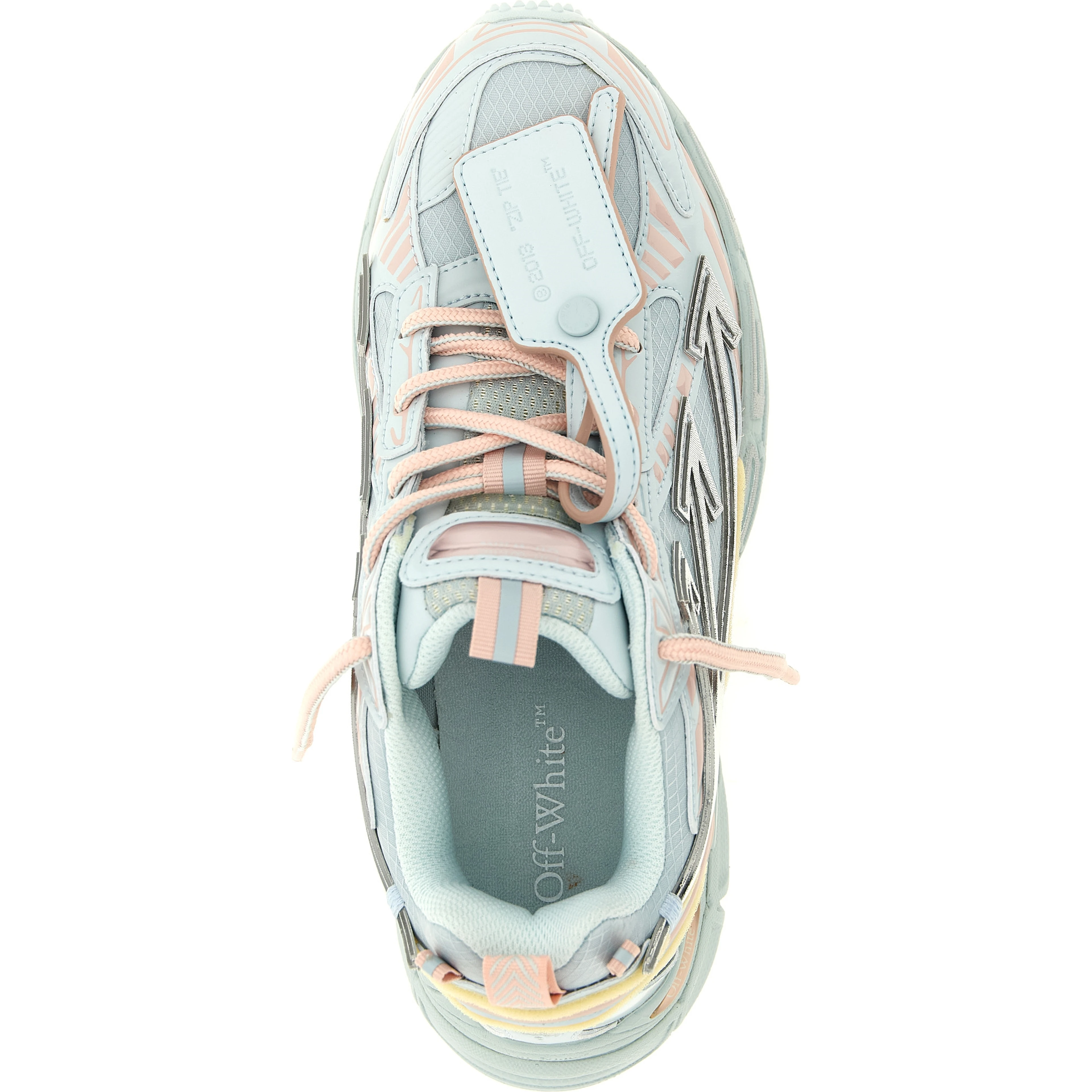 Blue Polyethylene Athletic Sneakers