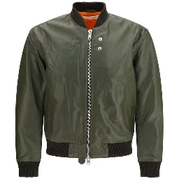 Bicolor Calf Leather Bos Taurus Leather Jacket