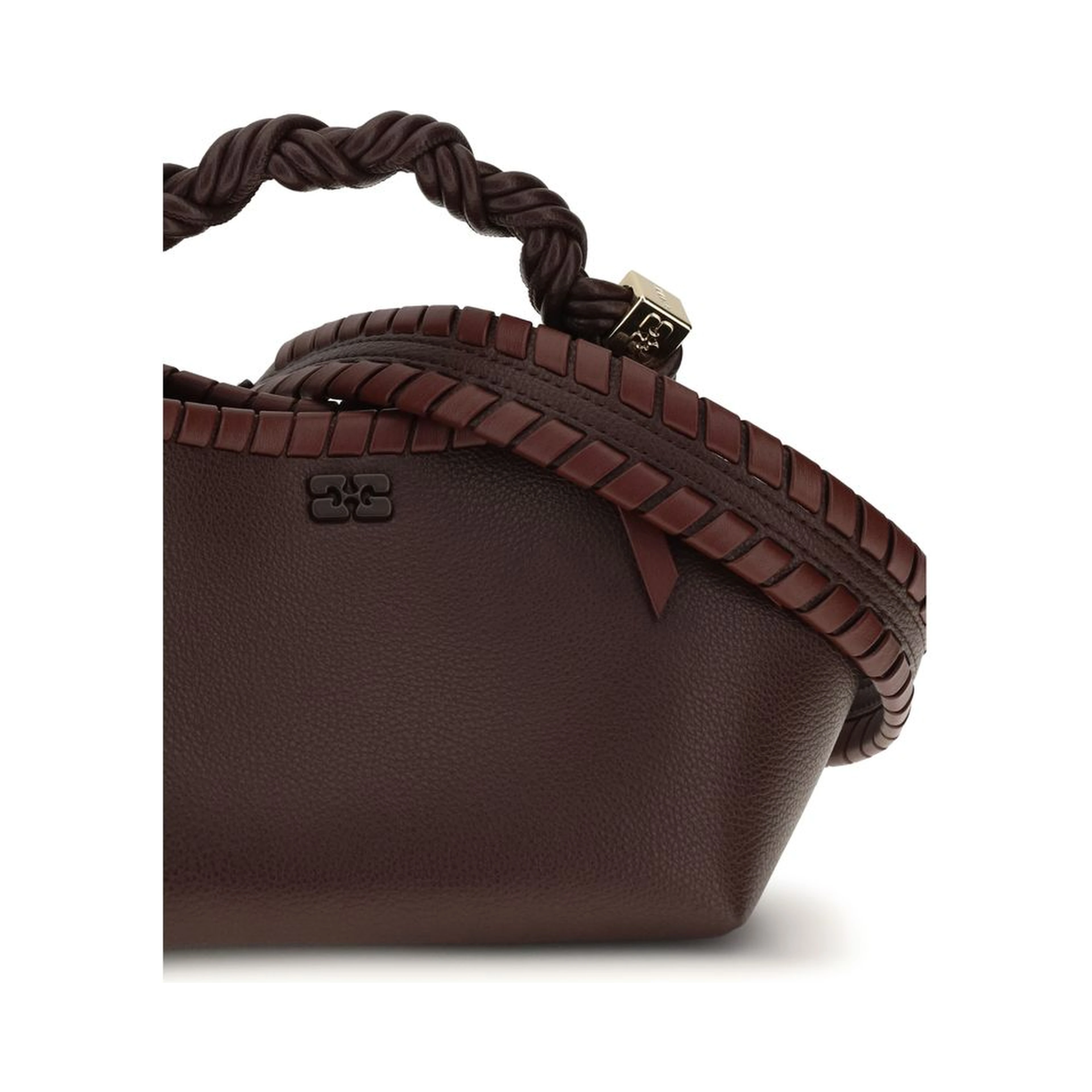 Brown Recycled Leather Shoulder Bag