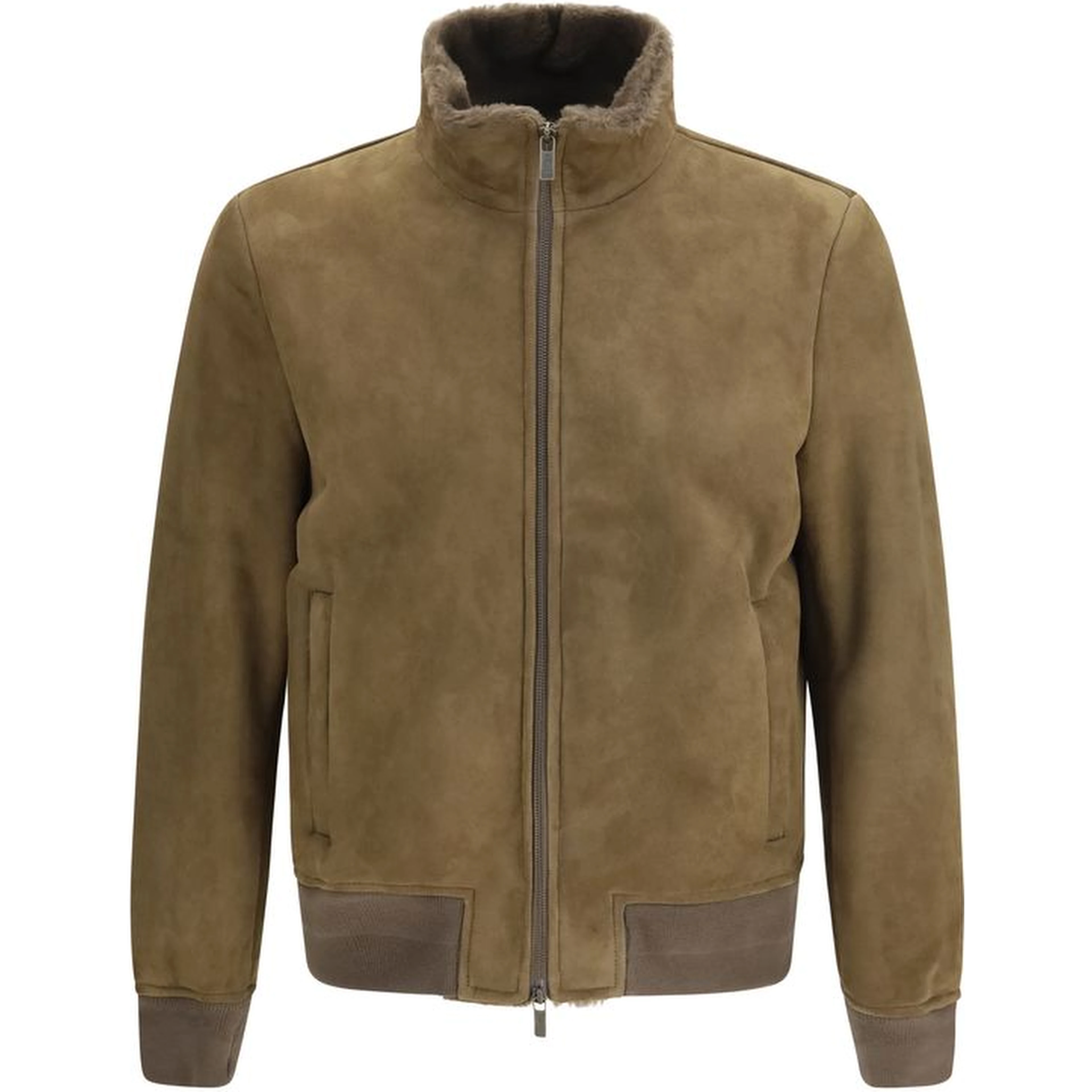 Brown Lamb Ovis Aries Full-Length Jacket