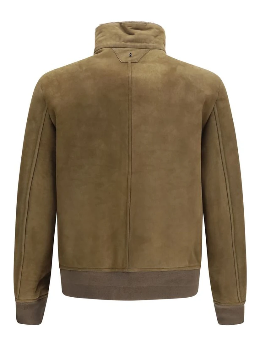 Brown Lamb Ovis Aries Full-Length Jacket