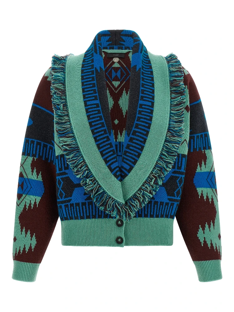 Blue Virgin Wool Cardigan