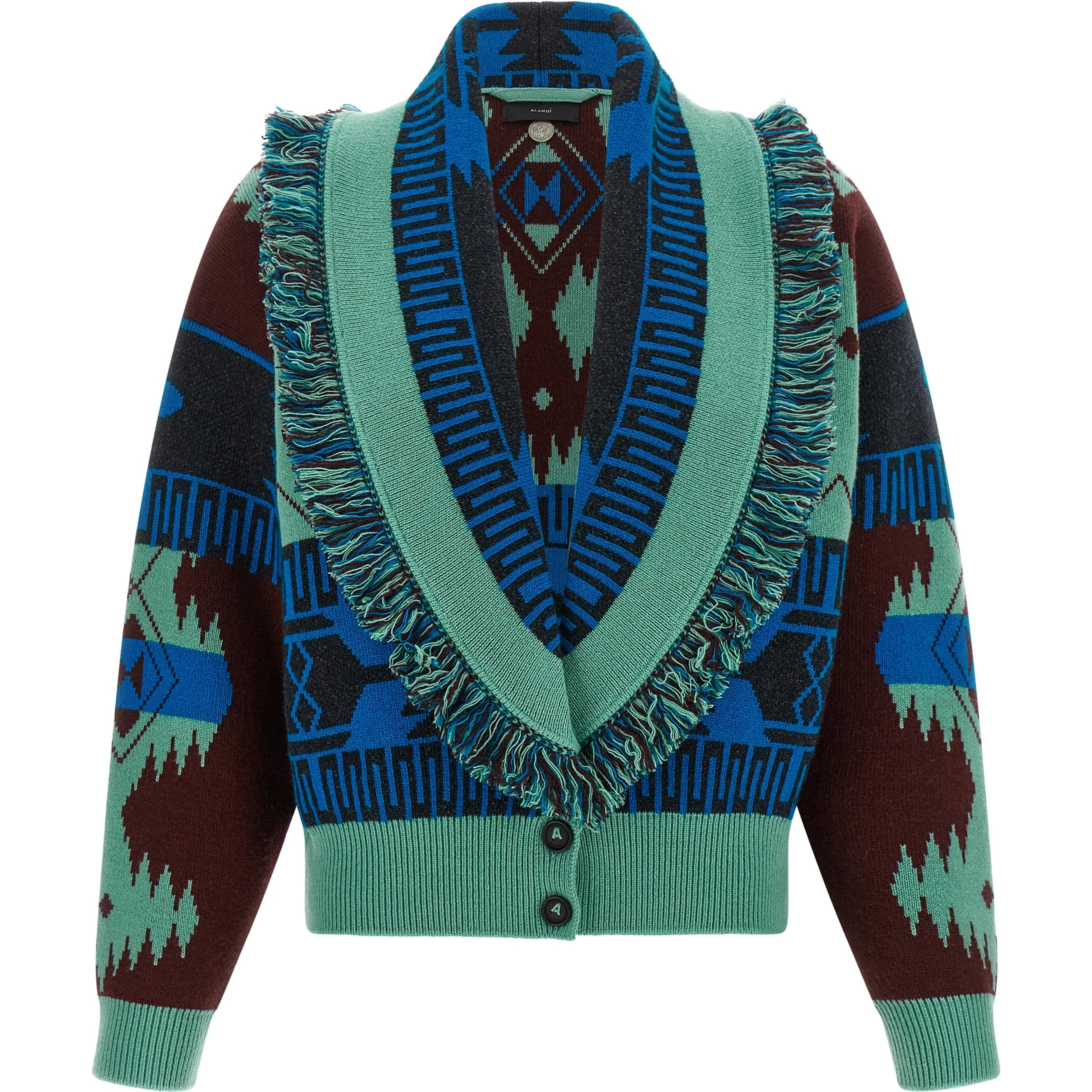 Blue Virgin Wool Cardigan