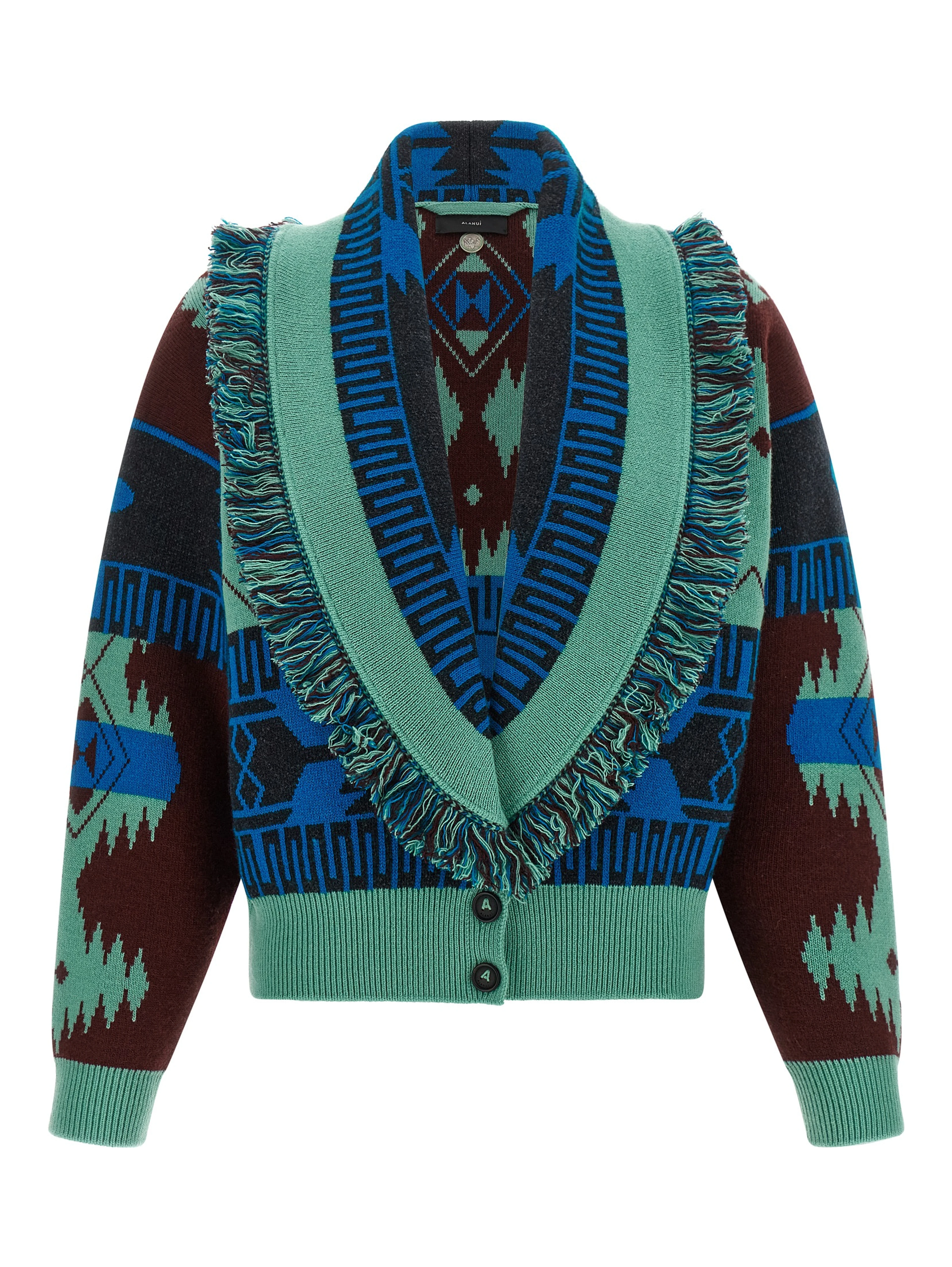 Blue Virgin Wool Cardigan