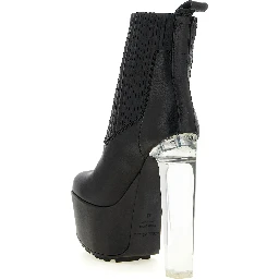 Black Calfskin Ankle Boots