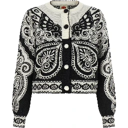 Bicolor Polyester Cardigan