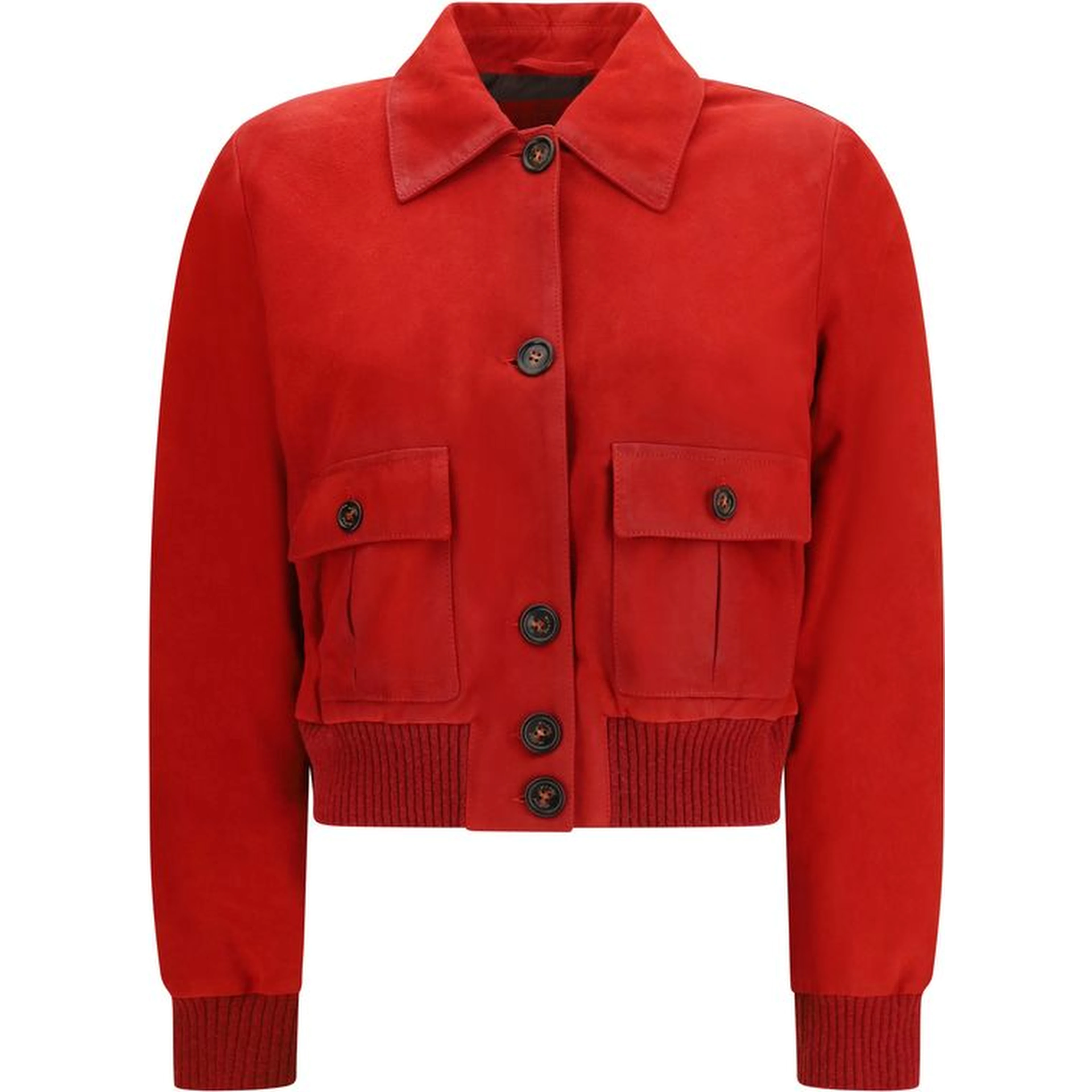 Red Goatskin Full-Length Jacket