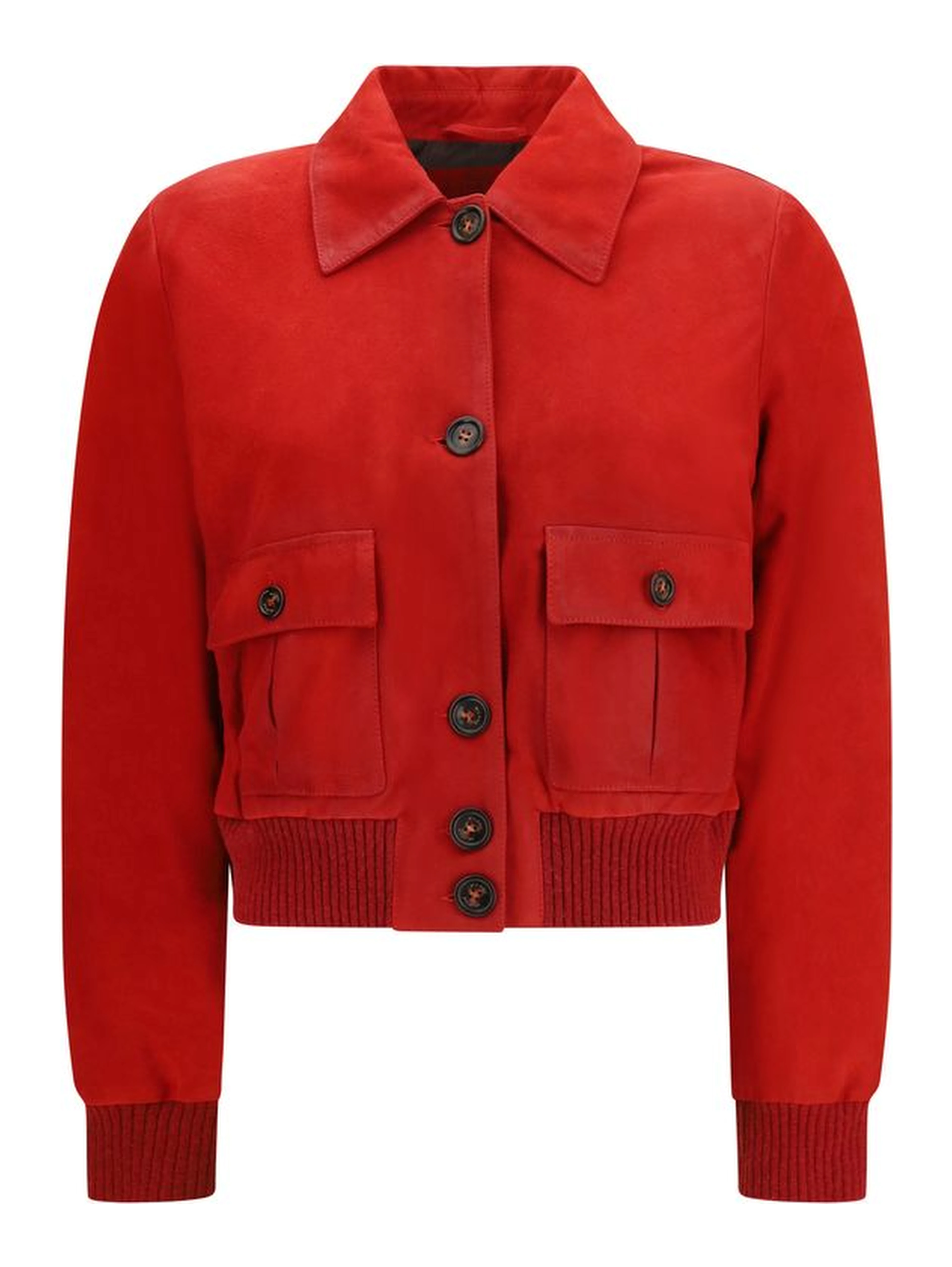 Red Goatskin Full-Length Jacket