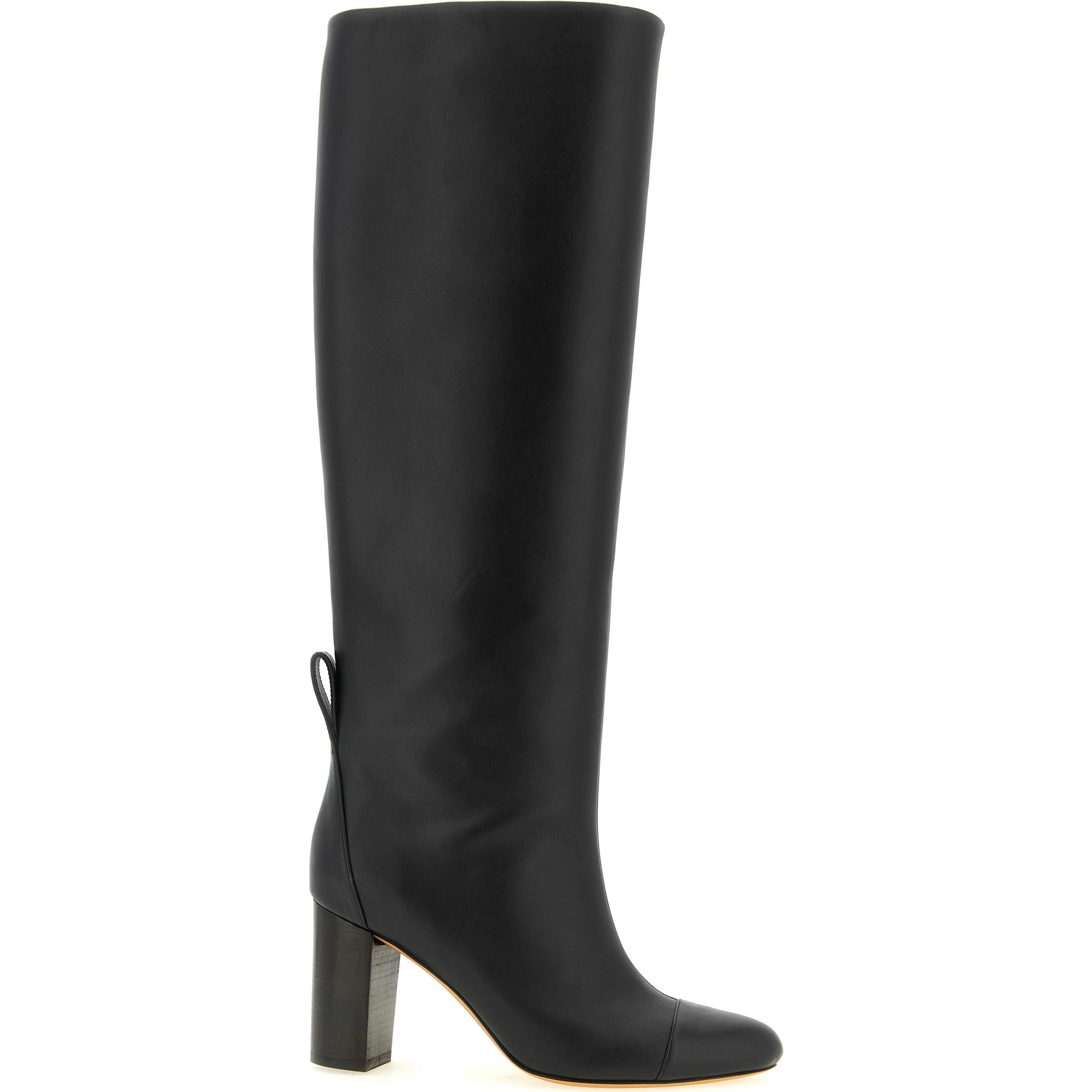 Black Calfskin Over The Knee