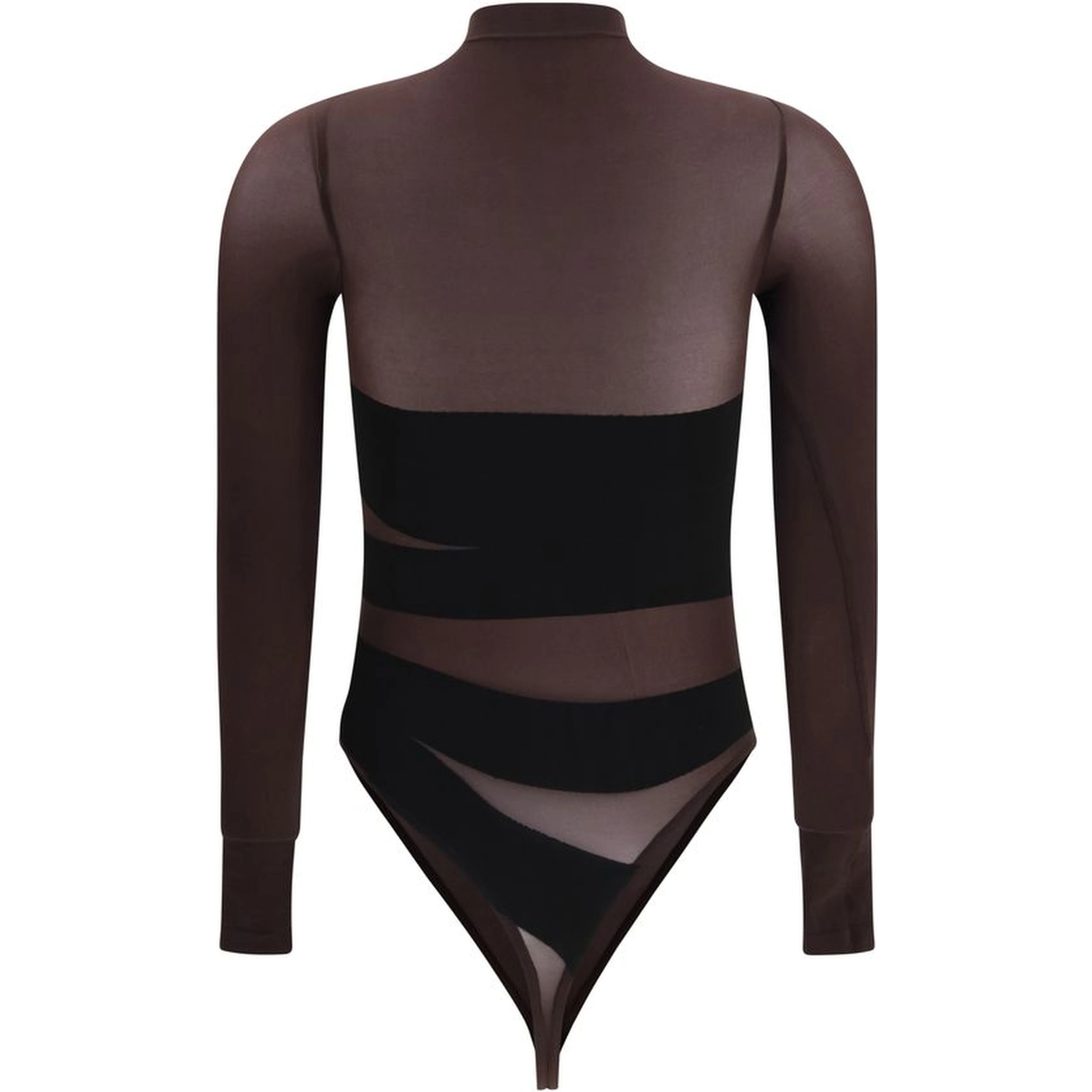 Brown Polyamide Bodysuit