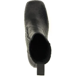Black Calfskin Ankle Boots