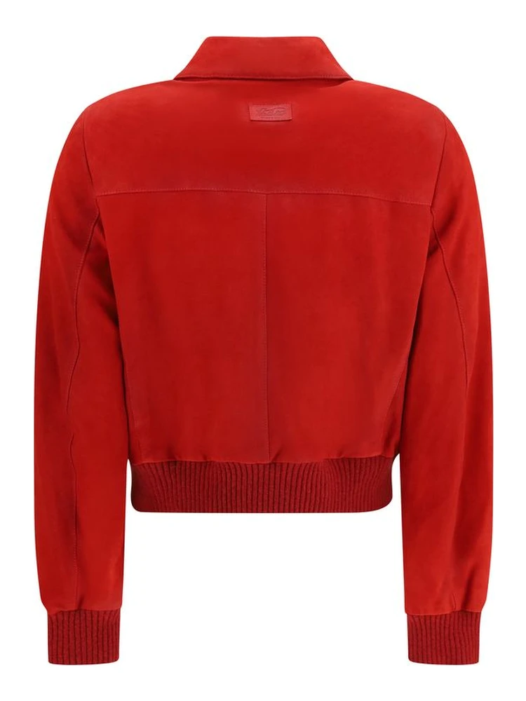 Red Goatskin Full-Length Jacket alternative