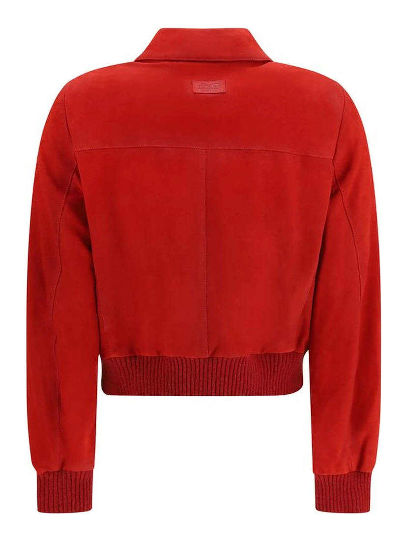 Red Goatskin Full-Length Jacket