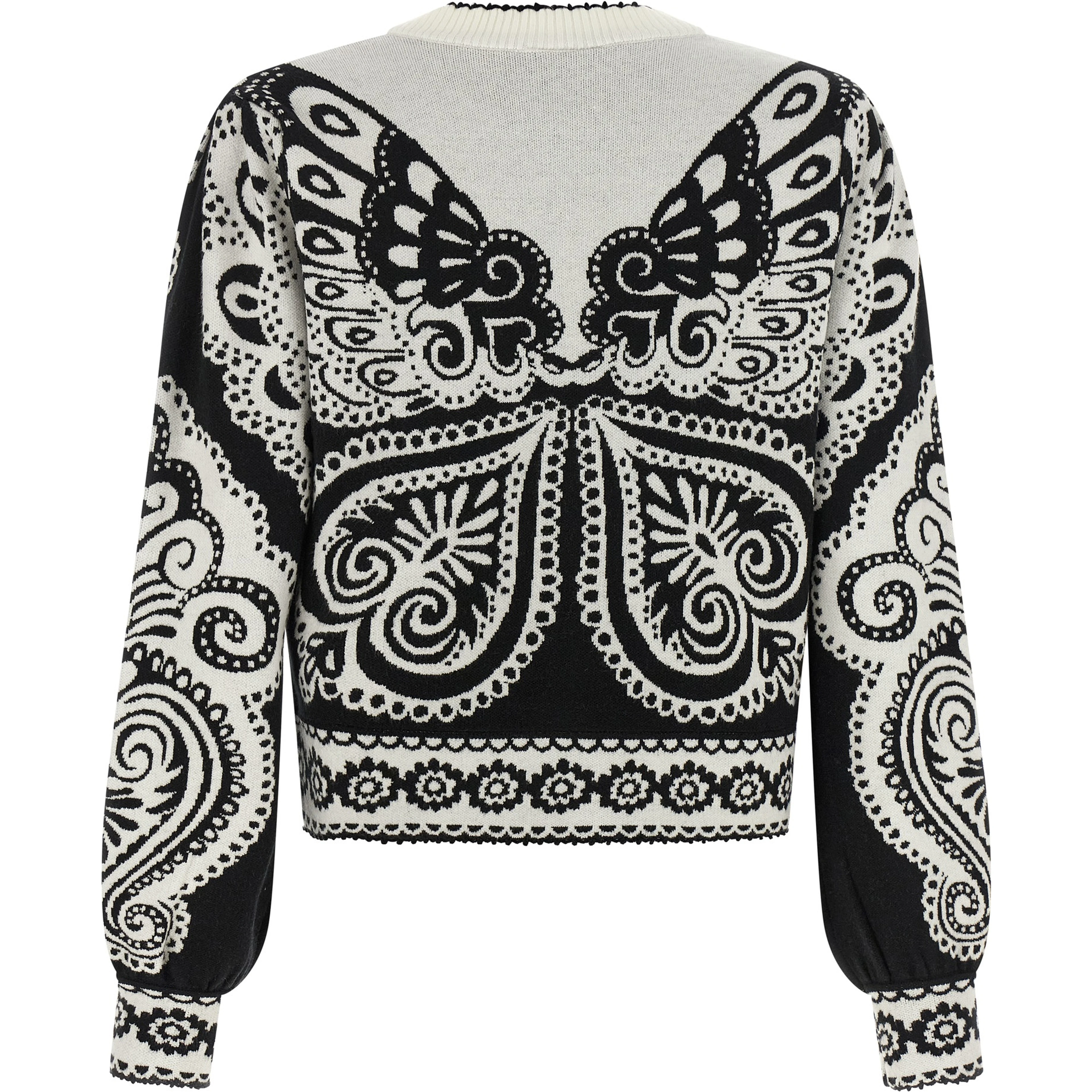 Bicolor Polyester Cardigan