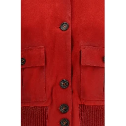 Red Goatskin Full-Length Jacket