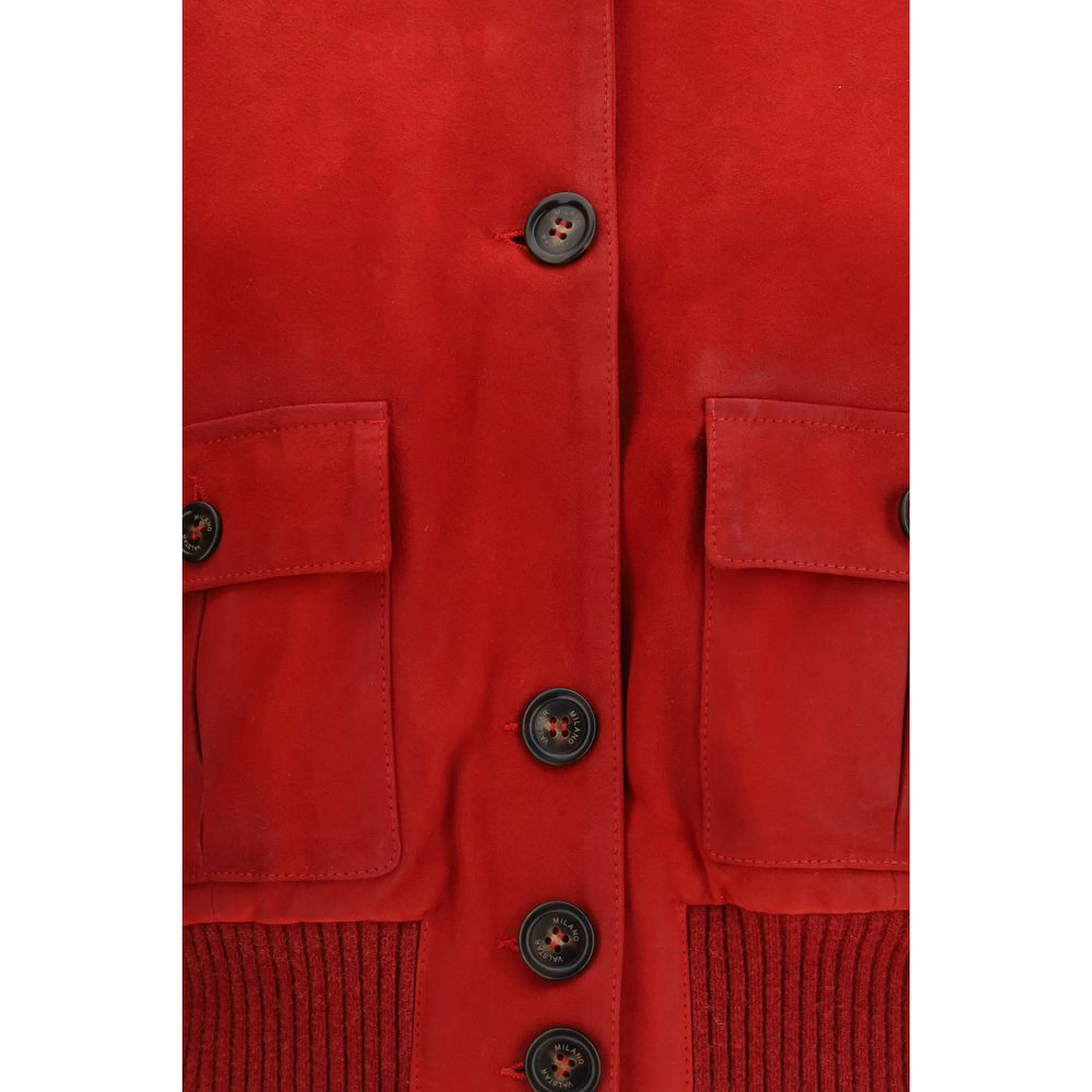 Red Goatskin Full-Length Jacket