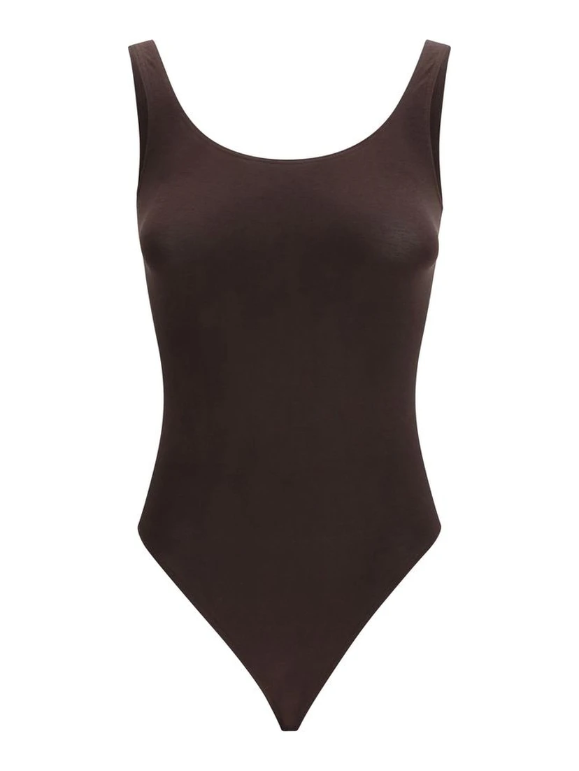 Brown Cotton Bodysuit