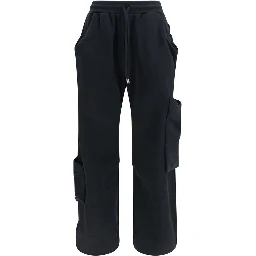 Black Cotton Athletic Pants