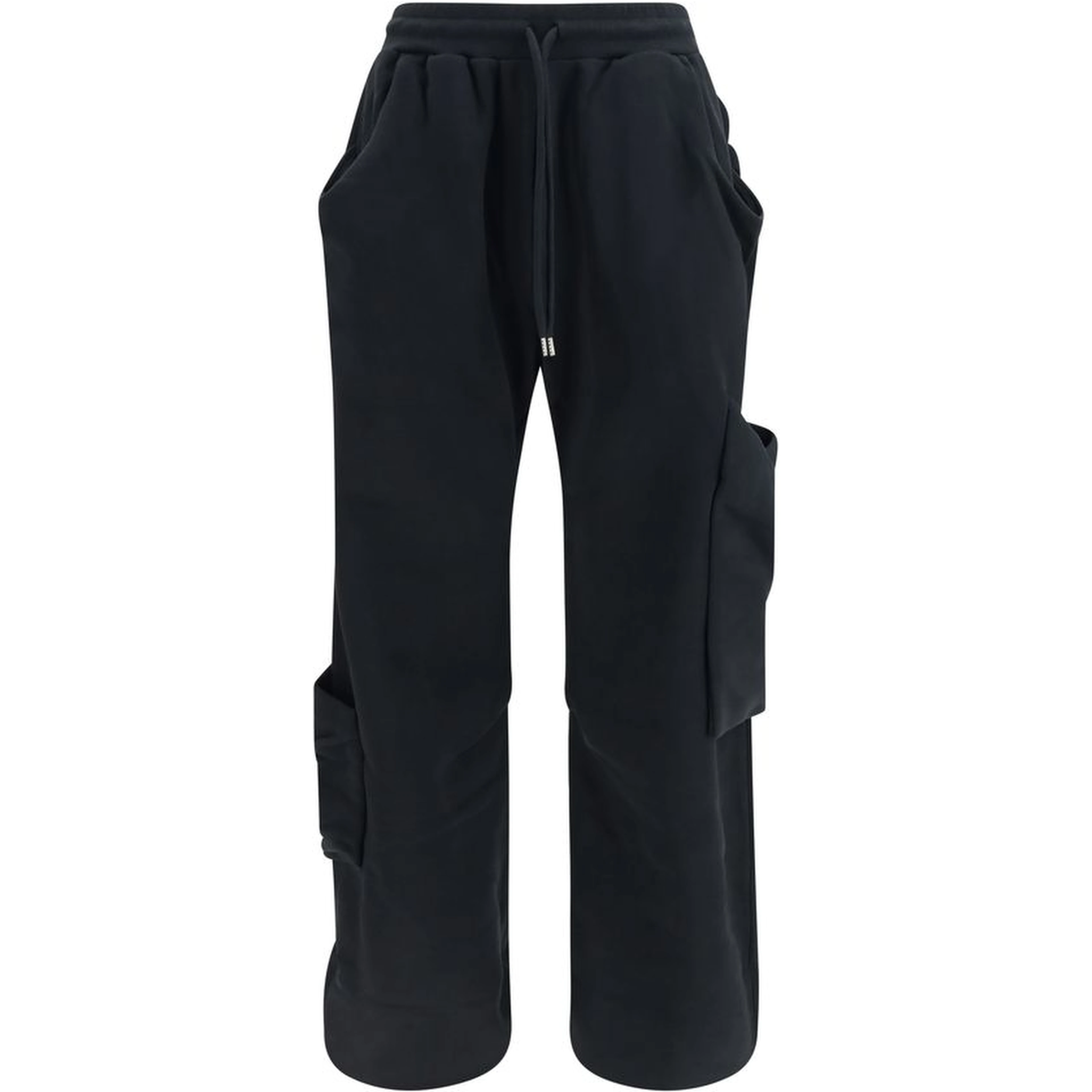 Black Cotton Athletic Pants