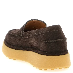 Brown Calfskin Slip-On Loafers