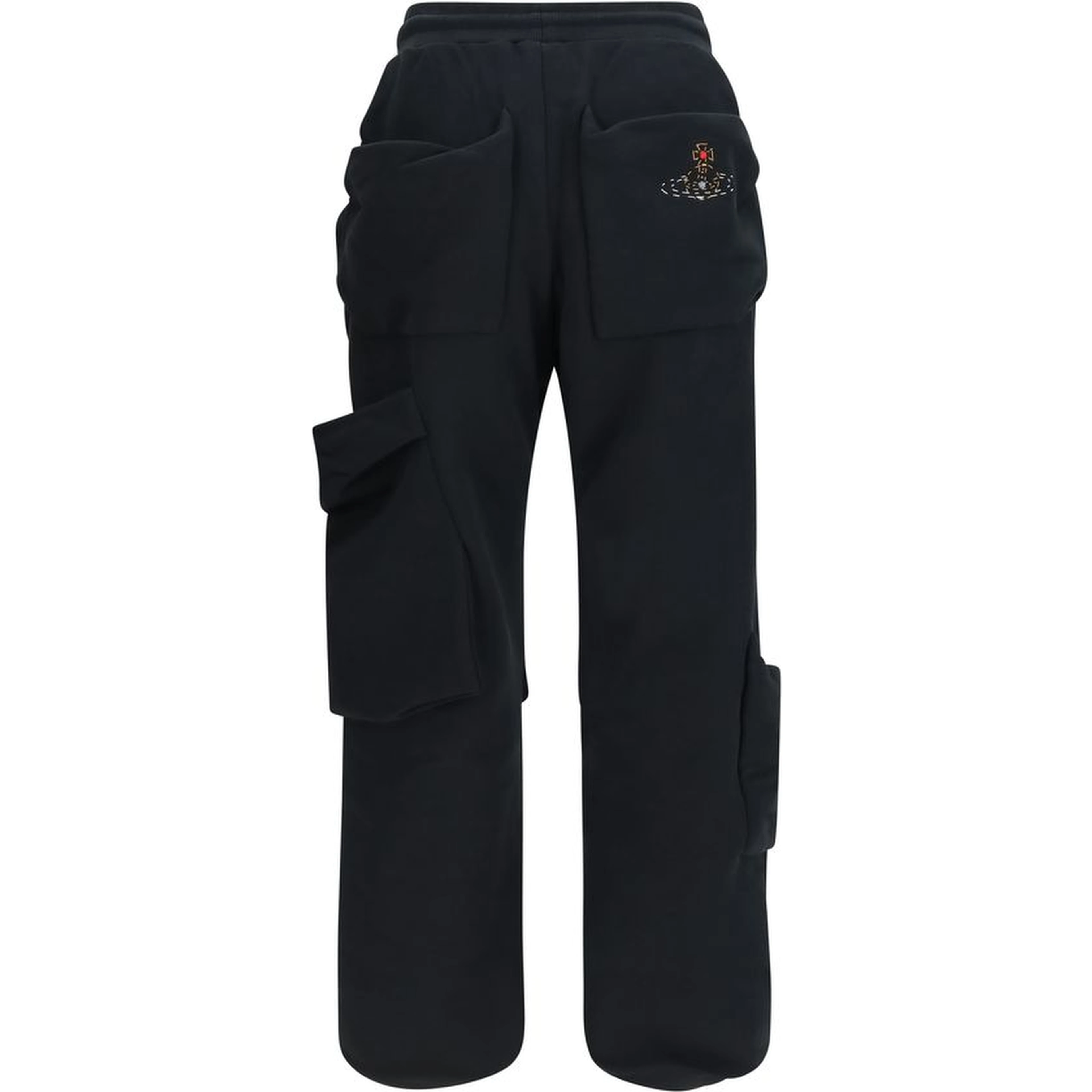 Black Cotton Athletic Pants